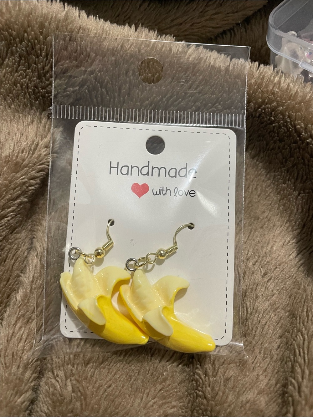 Yellow Banana Dangle Earrings - Cute Fruit Earrings